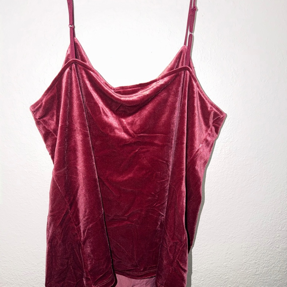 a new day Velvet Wine Cami Top
